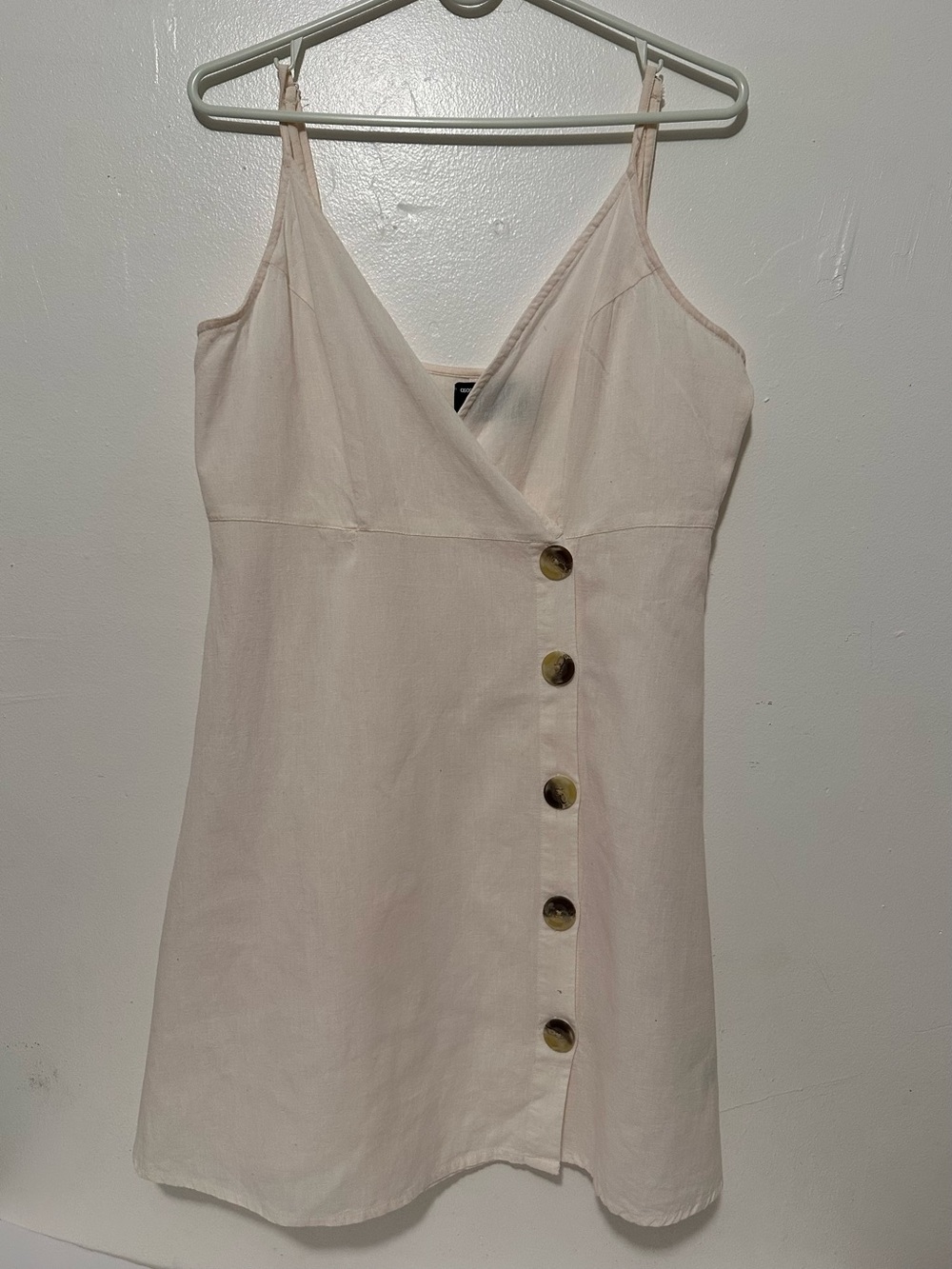 ASOS Women's Cream Button-Front Cami Dress